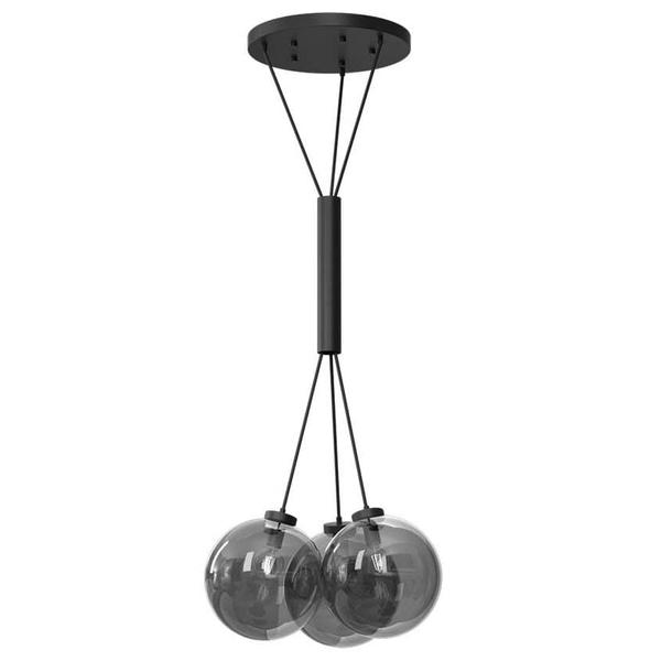 Wisząca lampa salonowa DOHAR 9143 Shilo nad stół grono szkło czarna