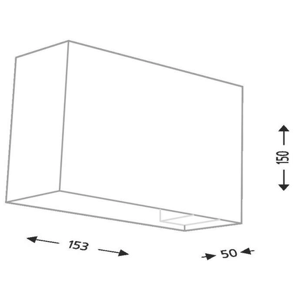 Kinkiet LAMPA ścienna KIDA 4429 Shilo przyścienna OPRAWA prostokątna czarna