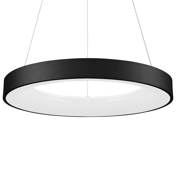 LAMPA wisząca GIULIA 5304-850RP-BK-3 Italux OPRAWA okrągła LED 50W 3000K pierścień ring czarna