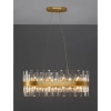Glamour lampa wisząca CHOLULA LE42909 do pokoju kryształ złota outlet