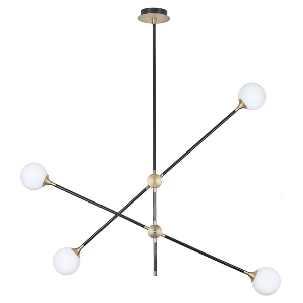 Wisząca lampa Spillo ST-9389-P4 Step sticks kule balls czarne złote