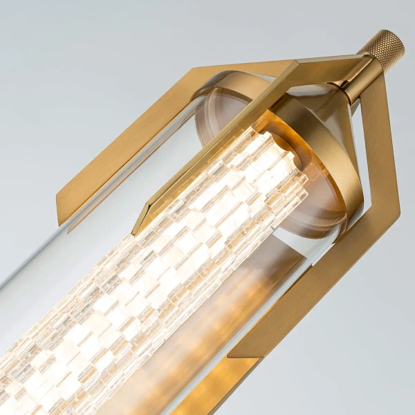 Szklany kinkiet łazienkowy Espada QN-ESPADA-2W-BG LED 23W 3000K IP44 złoty