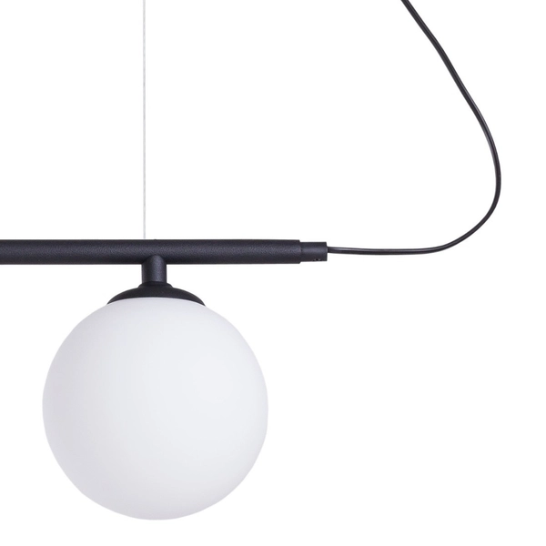 Szklana lampa wisząca BERYL 1006E_1 Aldex kule nowoczesne do jadalni białe