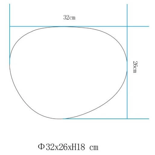 Owalna lampa stojąca Pebble ES-ST004 Step LED 5W RGBW IP54 stone biała