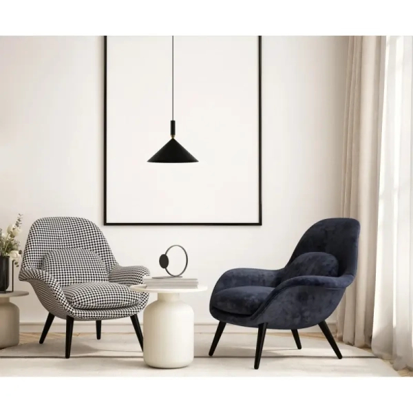 Wisząca lampa Drello PND-541101-BK Italux do gabinetu metalowa czarna