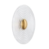 Kinkiet ścienny minimalistyczny HELIOS ST-X007W złoty metalowy szklany LED 3W 3000K