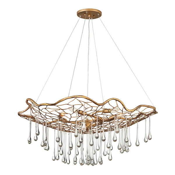 Lampa wisząca glamour QN-LAGUNA-6P na linkach złota