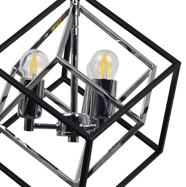 Loftowa LAMPA wisząca IKAR 316370 Polux metalowa OPRAWA zwis kostka czarna