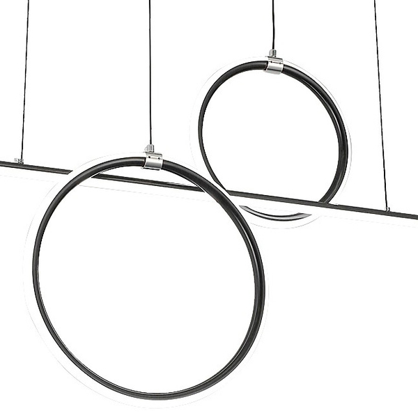 Nowoczesna lampa wisząca Willow 6970 LED 48W 4000K do jadalni czarna