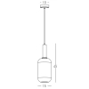 Szklana lampa wisząca 22070 do kuchni nad stół biała złota