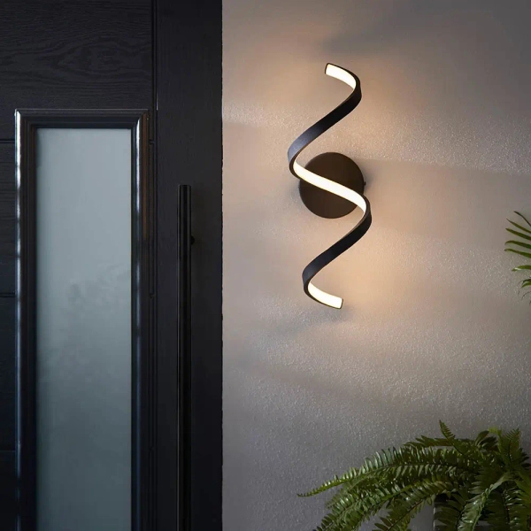 Ścienna lampa wstążka Astral 95601 LED 12W 3000K IP44 czarny biały