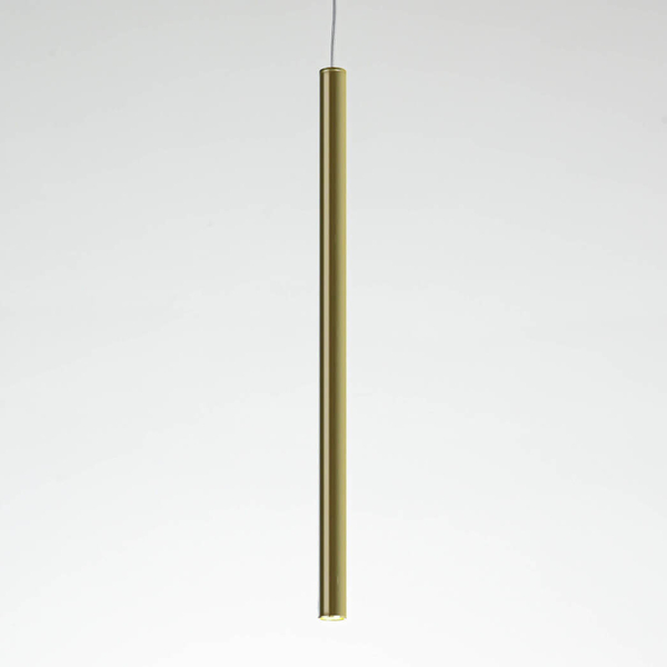 Wisząca lampa salonowa Lunga LP-894/1P GD nowoczesna tuba metalowy sopel złoty