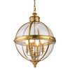 Wisząca lampa retro Adams FE-ADAMS-4P-BB Feiss przezroczysta mosiądz