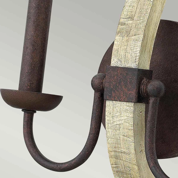 Ścienna lampa do salonu Middlefield HK-MIDDLEFIELD2 rustykalna czarna