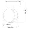 Szynowa ledowa lampa magnetyczna Tuya CCT ML2205 LED 9W CCT czarny