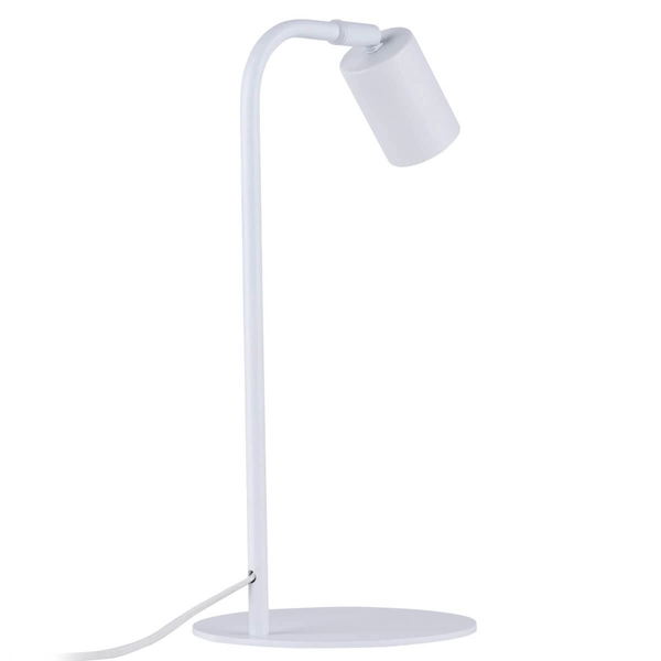 Lampka biurkowa Logan 5490 regulowana rurka do gabinetu biała