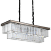 Prostokątna lampa wisząca Sparke Double MP0097B Step kryształki brąz