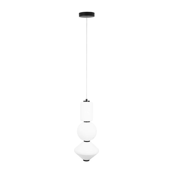 Ledowa lampa wisząca Akiko do przedpokoju 23W 3000K czarna biała