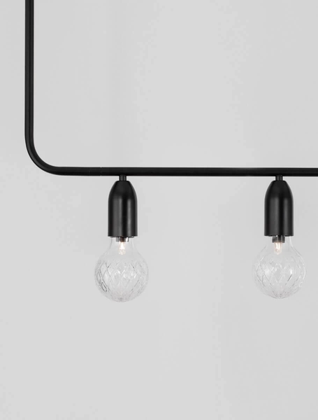 Wielopunktowa lampa wisząca BANI LE42716 przezroczysta czarna