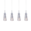 Wisząca lampa metalowa Viviera MDM1603/4 Italux tuby do salonu białe chrom