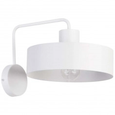 Kinkiet LAMPA ścienna VASCO 31556 Sigma metalowa OPRAWA okrągła na wysięgniku biała