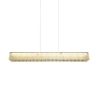 Lampa wisząca glamour do jadalni SAVOY P0697 nikiel szklana belka LED 28W