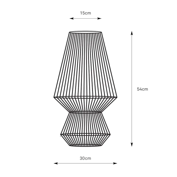 Lampa stołowa Razzo 108822 boho bawełniana metalowa beżowa