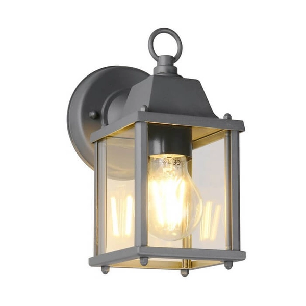 Elewacyjna lampa ścienna MIRANDE 262260142 metalowa szklana IP23 antracyt