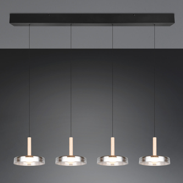 Lampa wisząca na belce CELESTE 354910432 Trio LED 28W 3000K czarny srebrny