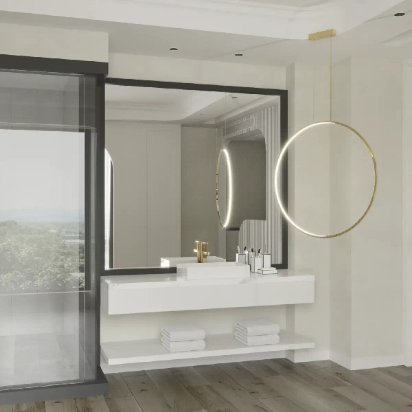 Pierścieniowa lampa wisząca Loop M PL0119-85-CCT-BK LED 39W CCT IP44 czarny