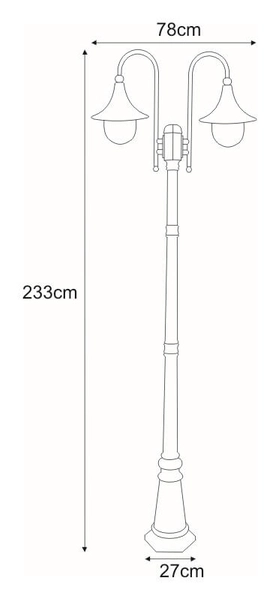Lampa ogrodowa zewnętrzna Boston K-8132 CZARNY latarnia czarna