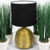 Ceramiczna LAMPA stołowa OSCAR 107068 Markslojd abażurowa LAMPKA stojąca złota czarna