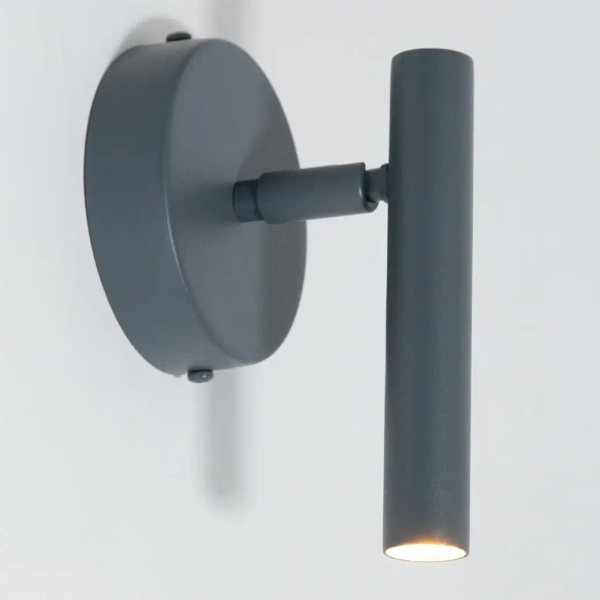 Podłużny naścienny kinkiet Sopel 41206 tuba metalowa grafitowa