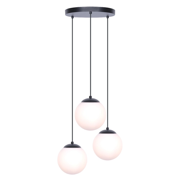 Czarna lampa wisząca CAMINA K-4746 szklane kule balls kaskada