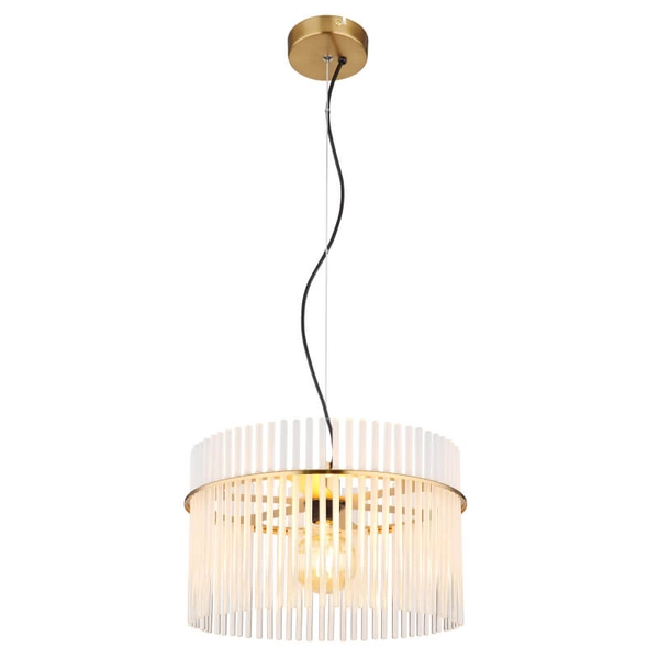 Zwisowa lampa szklana GORLEY 15698HM glamour złota przezroczysta