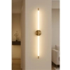 Podłużny kinkiet Linear KWL-Z LED 14W 3000K tuba złota