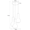 LAMPA wisząca Arvi K-4527 Kaja druciana OPRAWA industrialna kaskada zwis biały złoty