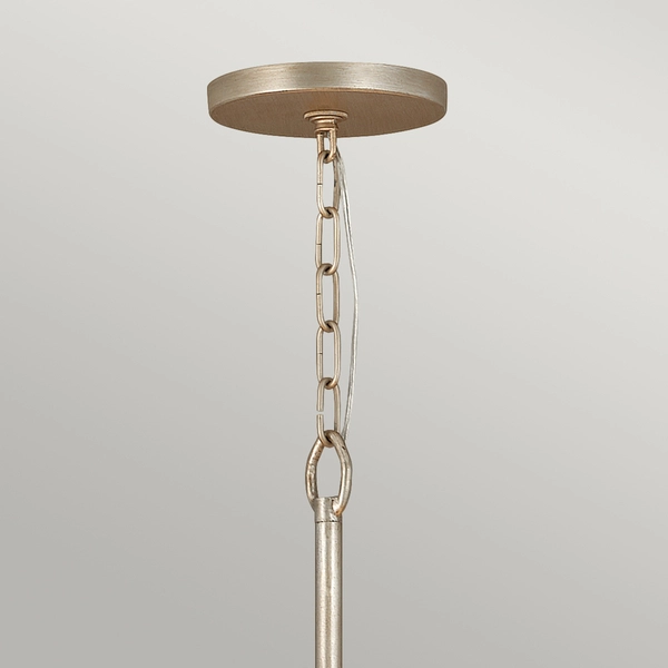 Lampa wisząca glamour QN-REVERIE-12P-CPG kryształ szara złota