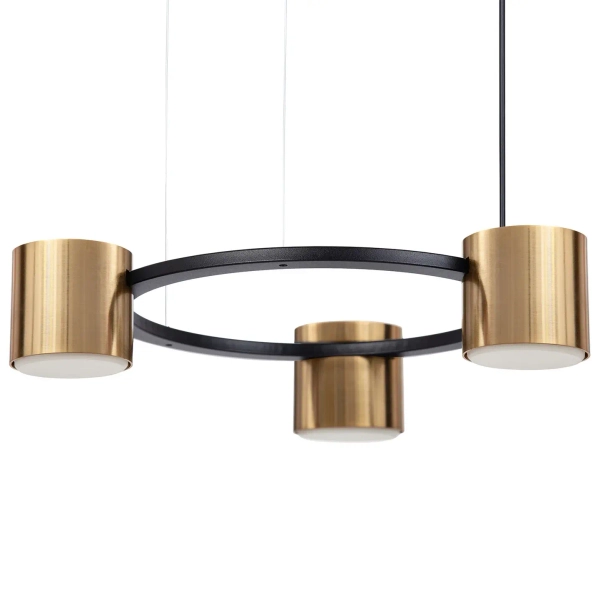 Lampa wisząca pierścień Kodo 3 41328 zwis ring czarny złoty
