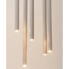 Modernistyczna wisząca lampa Sopel 5 41460 tubki sople szare beżowe
