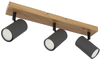 Lampa sufitowa Robby 57911-3G reflektorki grafitowe drewno