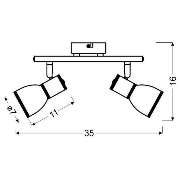 Kuchenna lampa przysufitowa Fido 92-63373 biała chrom