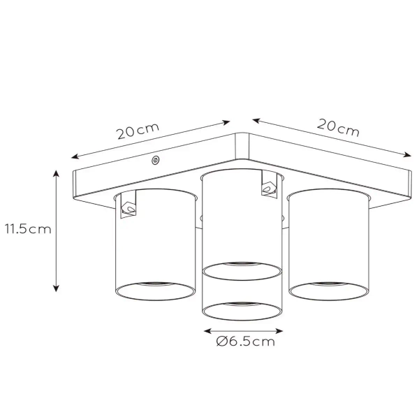 Przysufitowa lampa kuchenna NIGEL 09929/20/30 Lucide czarny