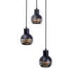 Lampa wisząca CASCO 7092622 Nave potrójna nad stół metalowa czarna