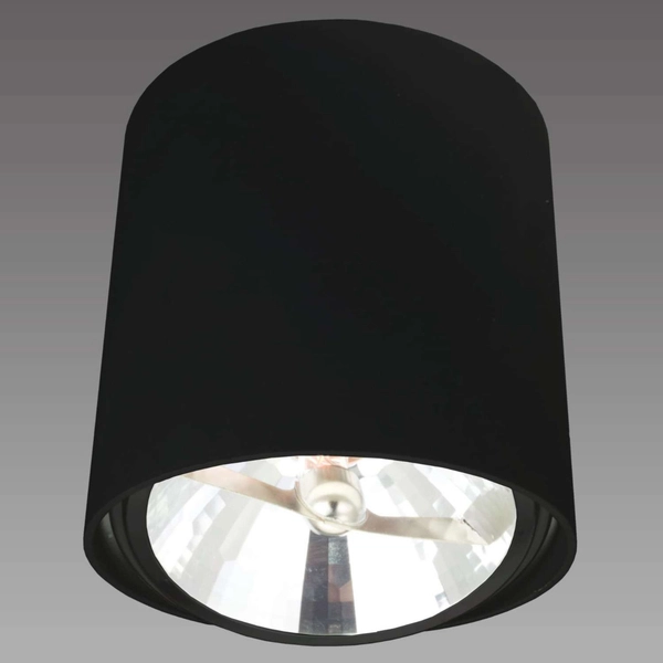 Downlight LAMPA sufitowa CALDA 1 LP-9R20/1SM BK Light Prestige metalowa OPRAWA natynkowa SPOT tuba czarna