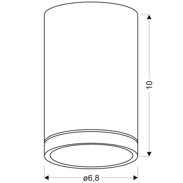 Sufitowa lampa spot 2276007 metalowa plafon okrągły downlight szary