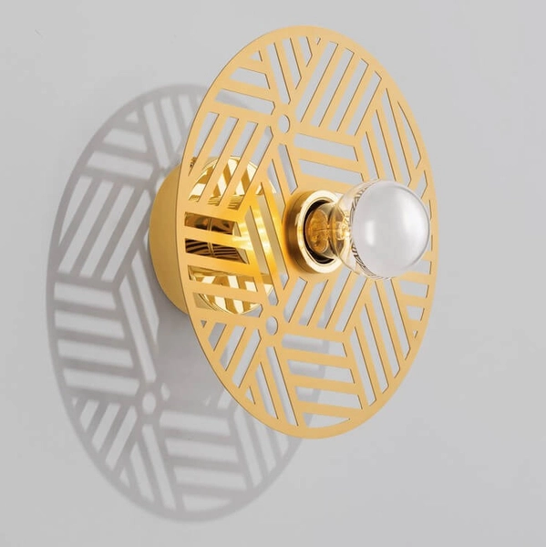 Ścienna lampa jadalniana BAMEPA LE43700 okragła złoty