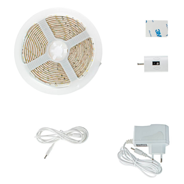 Taśma LED z czujnikiem EKZ0651 LED 4,8W/1m 4000K zasilacz biały