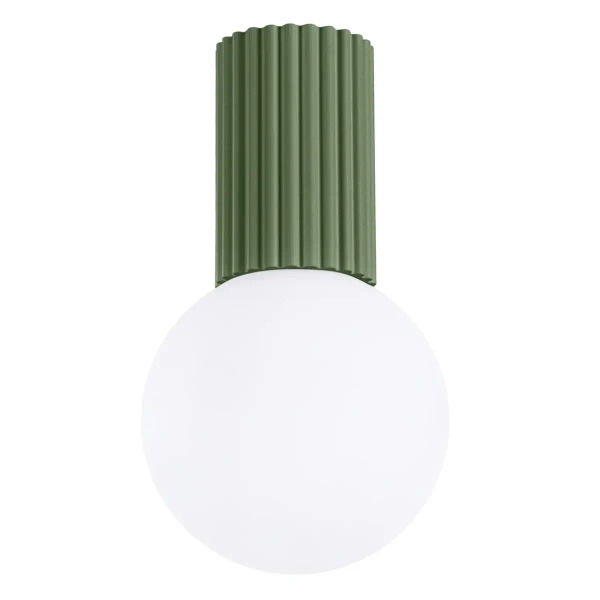 Łazienkowa lampa sufitowa HALO SL.1723 kulista szklana biała oliwkowa