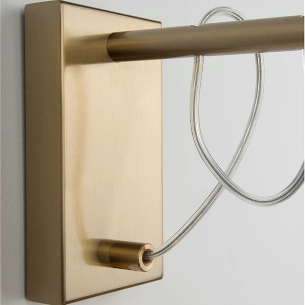 Ścienna LAMPA loftowa AHIGAL LE41849 Luces Exclusivas szklana OPRAWA kinkiet antyczny złoty